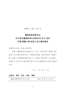 消防安全五大活动实施方案