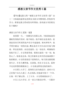 感恩父亲节作文优秀5篇