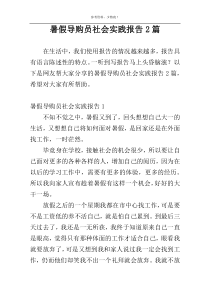 暑假导购员社会实践报告2篇