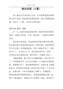 独自回家（8篇）