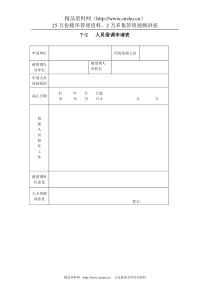 人员借调申请表