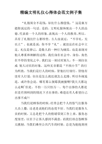 精编文明礼仪心得体会范文例子集