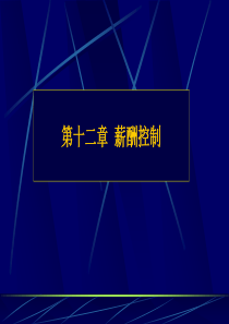 第12章-薪酬控制