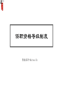 任职资格等级制度