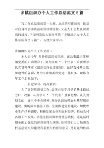 乡镇组织办个人工作总结范文5篇