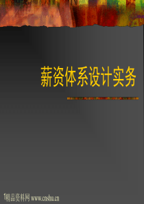 薪资体系设计实务(ppt58)
