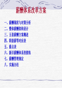 薪酬体系改革方案(1)