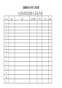 公司员工花名册