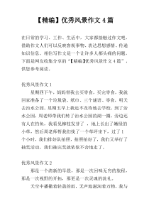 【精编】优秀风景作文4篇