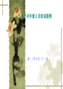 分公司外派人员培