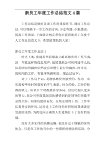 新员工年度工作总结范文4篇