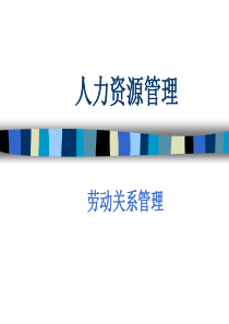 劳动关系（PPT 17页）