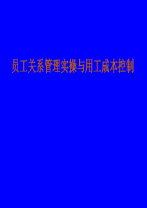 员工关系管理实操与用工成本控制(PPT44页)