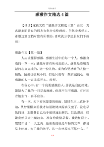 感激作文精选4篇