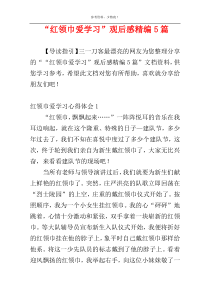 “红领巾爱学习”观后感精编5篇