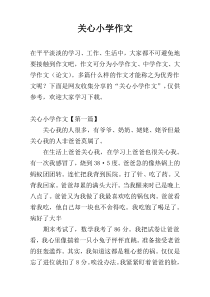 关心小学作文