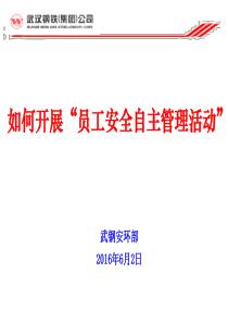 如何开展员工安全自主管理活动(安环部马志民授课)