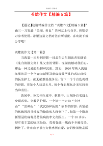 英雄作文【精编5篇】