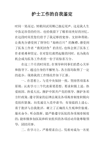 护士工作的自我鉴定