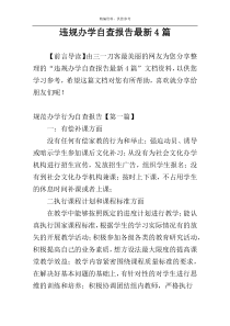 违规办学自查报告最新4篇