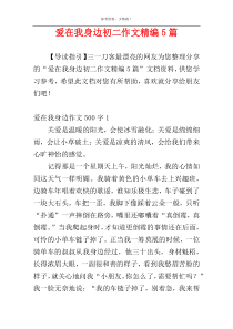 爱在我身边初二作文精编5篇