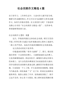 社会实践作文精选4篇