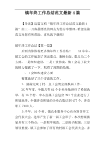 镇年终工作总结范文最新4篇