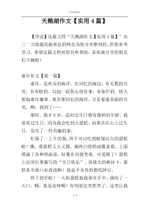 天鹅湖作文【实用4篇】