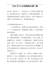 [800字]小兵张嘎观后感5篇
