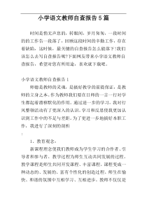 小学语文教师自查报告5篇