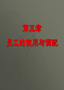 第五章员工的使用与调配