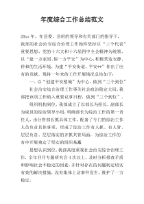 年度综合工作总结范文