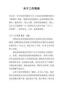 关于工作简报