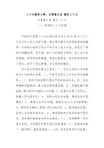 二十大报告心得以青春之名献礼二十大