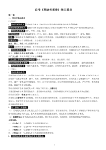 自考《劳动关系学》学习重点