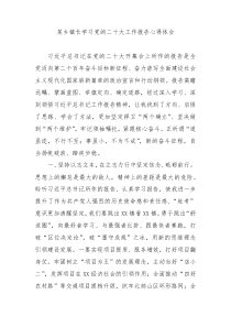 镇长学习党的二十大工作报告心得体会