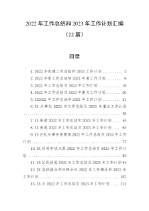 22篇2022年工作总结和2023年工作计划汇编 (138)