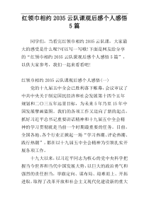 红领巾相约2035云队课观后感个人感悟5篇