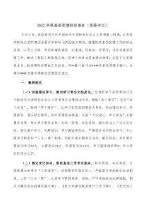 2022年抓基层党建述职报告党委书记