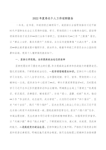 2022年度局长个人工作述职报告