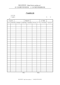 产品采购记录表