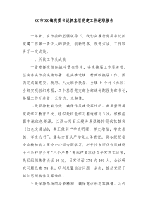 XX市XX镇党委书记抓基层党建工作述职报告