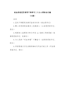 5篇政法系统党员领导干部学习二十大心得体会汇编