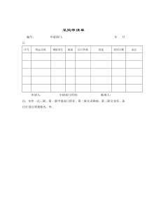 财会采购表