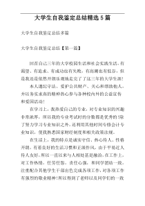 大学生自我鉴定总结精选5篇