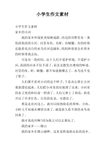 小学生作文素材