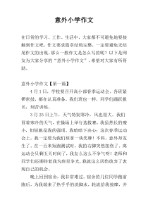 意外小学作文