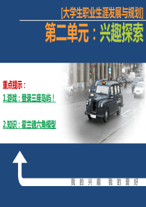 XXXX1014大学生职业生涯规划第三章：兴趣探索