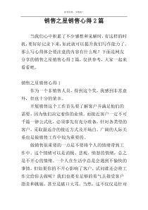 销售之星销售心得2篇