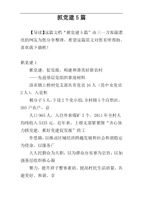 抓党建5篇